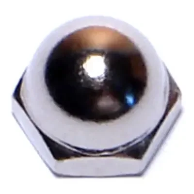 10-24 Nickel Plated Steel Coarse Thread Acorn Cap Nuts