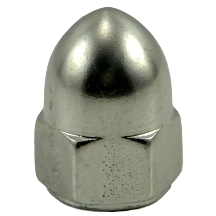 10-24 Polished 18-8 Stainless Steel Coarse Thread Acorn Cap Nuts