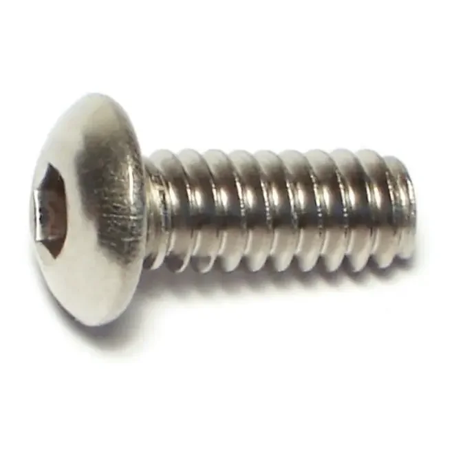 10-24 x 1/2″ 18-8 Stainless Steel Coarse Thread Button Head Socket Cap Screws
