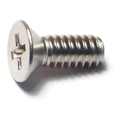 10-24 x 1/2″ 18-8 Stainless Steel Coarse Thread Phillips Flat Head Machine Screws