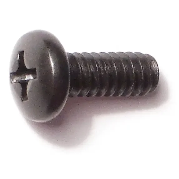 10-24 x 1/2″ Black Oxide Steel Coarse Thread Phillips Pan Head Machine Screws