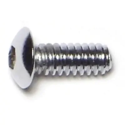 10-24 x 1/2″ Chrome Plated Grade 8 Steel Coarse Thread Button Head Socket Cap Screws