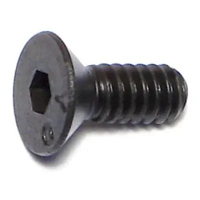 10-24 x 1/2″ Plain Steel Coarse Thread Flat Head Socket Cap Screws