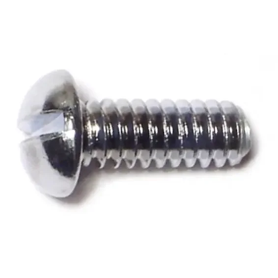 10-24 x 1/2″ Steel Coarse Thread Slotted Round Head Machine Screws