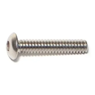 10-24 x 1″ 18-8 Stainless Steel Coarse Thread Button Head Socket Cap Screws