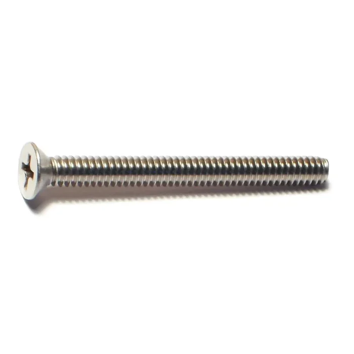 10-24 x 2″ 18-8 Stainless Steel Coarse Thread Phillips Flat Head Machine Screws