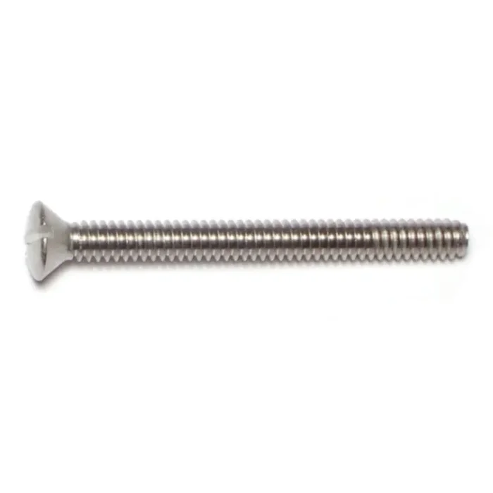 10-24 x 2″ 18-8 Stainless Steel Coarse Thread Slotted Oval Head Machine Screws