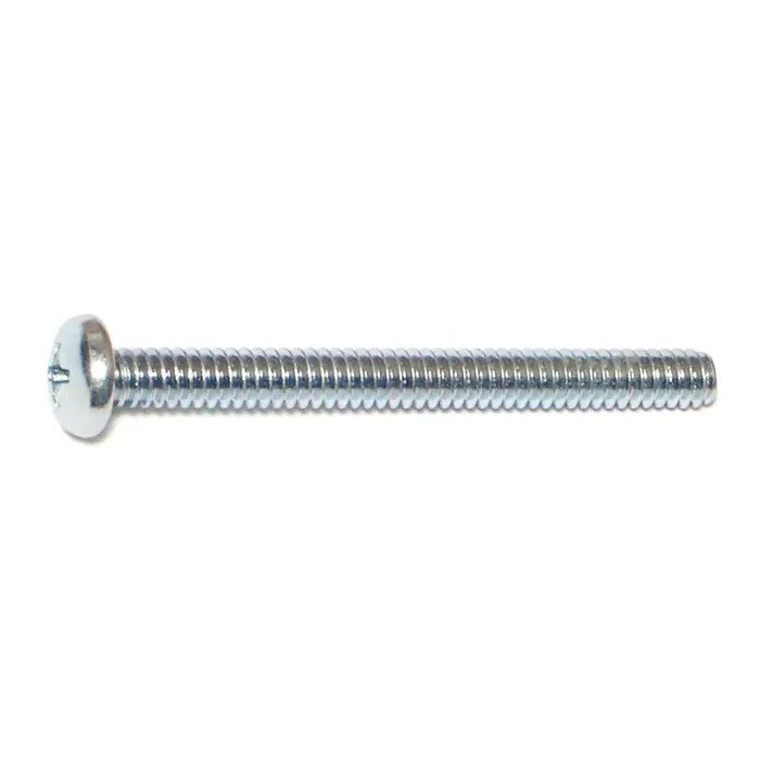 10-24 x 2″ Zinc Plated Steel Coarse Thread Phillips Pan Head Machine Screws