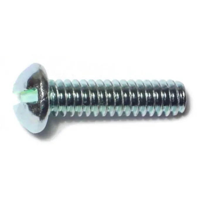 10-24 x 3/4″ Zinc Plated Steel Coarse Thread Slotted Round Head Machine Screws