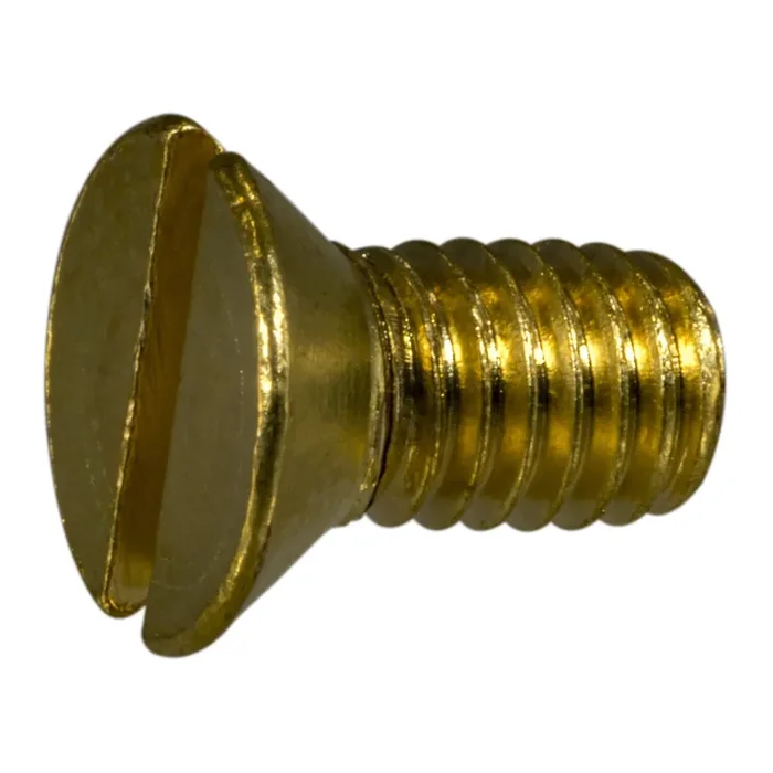 10-24 x 3/8″ Brass Coarse Thread Slotted Flat Head Machine Screws
