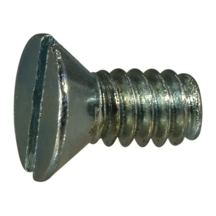 10-24 x 3/8″ Zinc Plated Steel Coarse Thread Slotted Flat Head Machine Screws