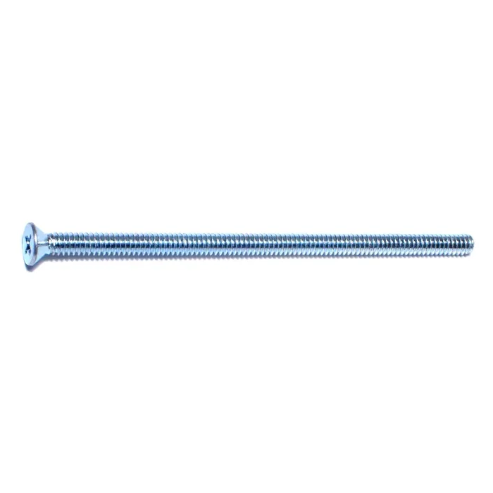 10-24 x 4″ Zinc Plated Steel Coarse Thread Phillips Flat Head Machine Screws