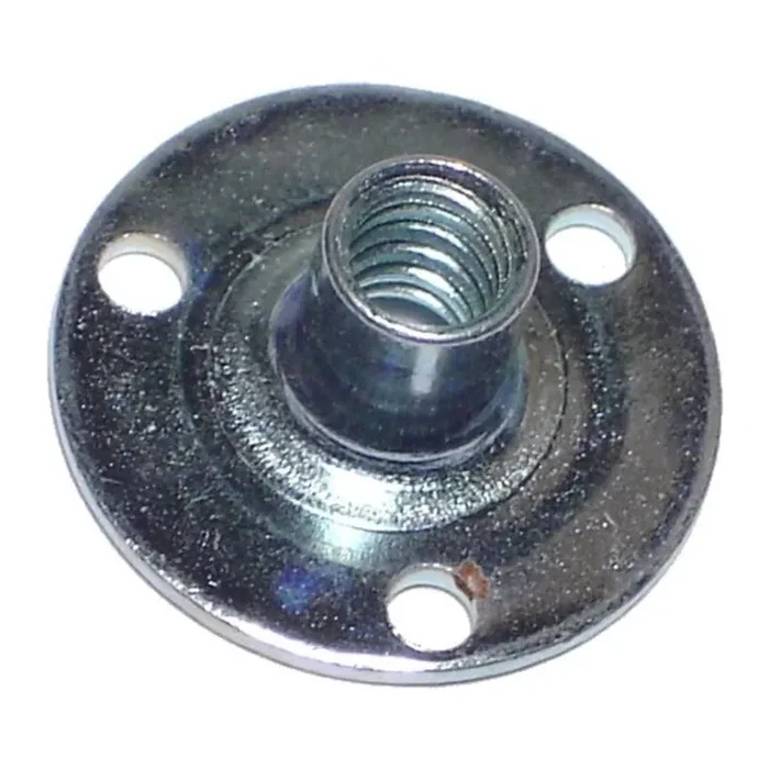 10-24 x 5/16″ Zinc Plated Steel Coarse Thread Brad Hole Tee Nuts