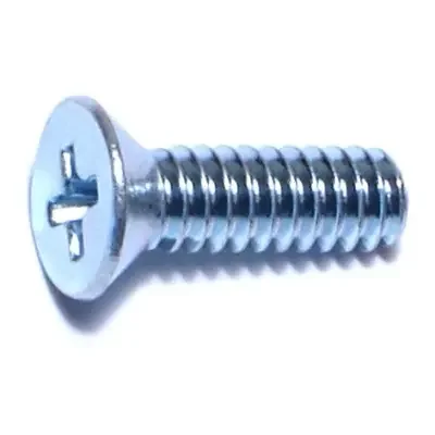 10-24 x 5/8″ Zinc Plated Steel Coarse Thread Phillips Flat Head Machine Screws