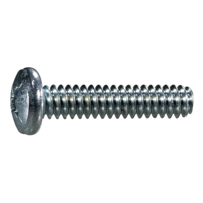 10-24 x 7/8″ Zinc Plated Steel Coarse Thread Phillips Pan Head Machine Screws