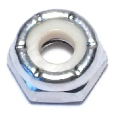 10-24 Zinc Plated Grade 2 Steel Coarse Thread Nylon Insert Lock Nuts