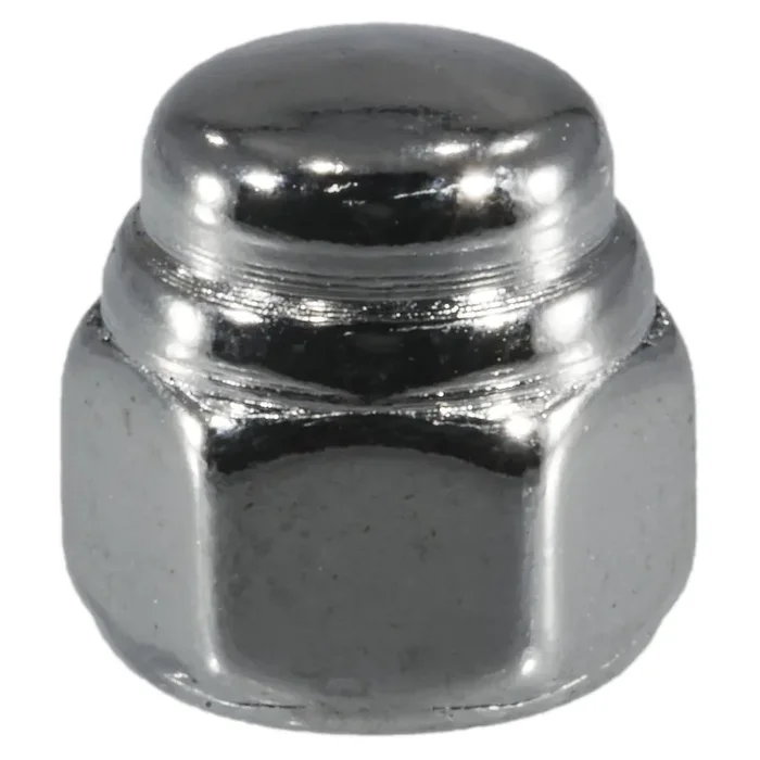 10-32 Chrome Plated Steel Fine Thread Flat Head Acorn Cap Nuts