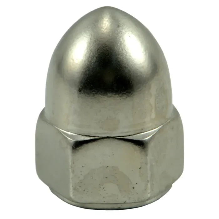 10-32 Polished 18-8 Stainless Steel Fine Thread Acorn Cap Nuts