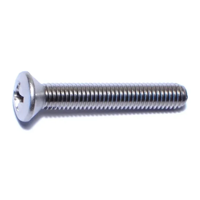 10-32 x 1-1/4″ 18-8 Stainless Steel Fine Thread Phillips Oval Head Machine Screws