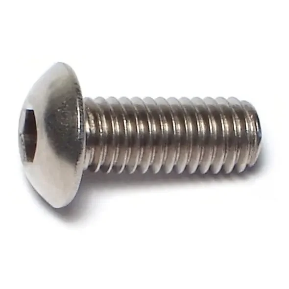 10-32 x 1/2″ 18-8 Stainless Steel Fine Thread Button Head Socket Cap Screws