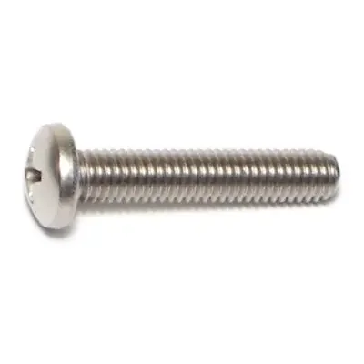 10-32 x 1″ 18-8 Stainless Steel Fine Thread Phillips Pan Head Machine Screws