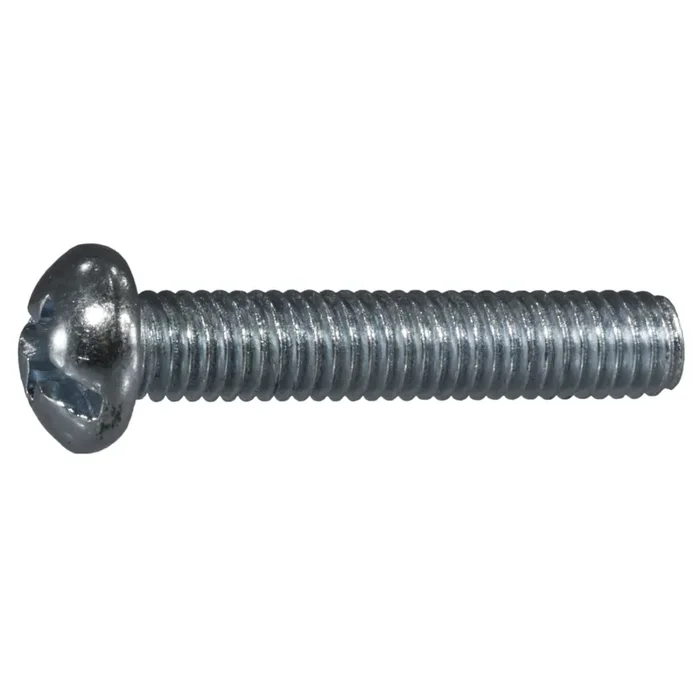 10-32 x 1″ Zinc Plated Steel Fine Thread Combo Round Head Machine Screws