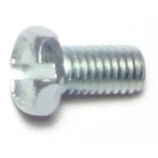 10-32 x 3/8″ Zinc Plated Steel Fine Thread Slotted Indented Hex Head Machine Screws