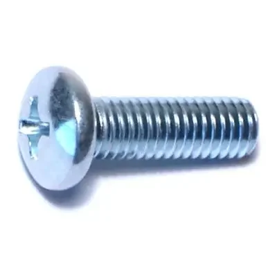 10-32 x 5/8″ Zinc Plated Steel Fine Thread Phillips Pan Head Machine Screws