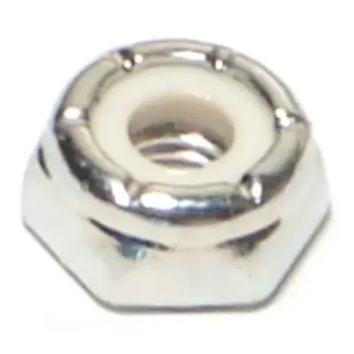 10-32 Zinc Plated Grade 2 Steel Fine Thread Nylon Insert Lock Nuts