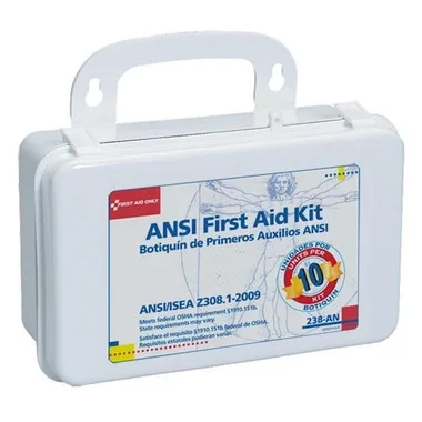 10-Unit Unitized Weatherproof First Aid Kit, 7 11/16″L x 4 9/16″H x 2 3/8″W, Plastic, 1/Each – 238AN