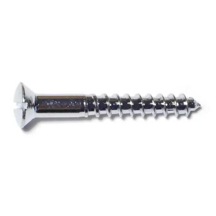 10 x 1-1/2″ Brass Slotted Oval Head Wood Screws