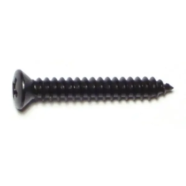 10 x 1-1/4″ Black Steel Phillips Oval Head Sheet Metal Screws