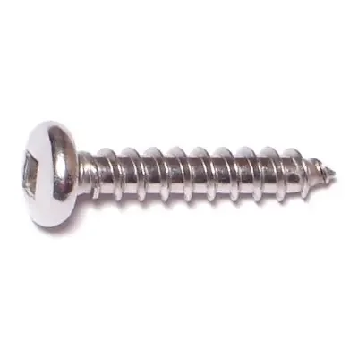 10 x 1″ 18-8 Stainless Steel Square Drive Pan Head Sheet Metal Screws