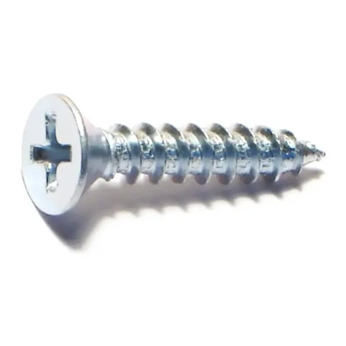 10 x 1″ Zinc Plated Steel Phillips Flat Head Sheet Metal Screws