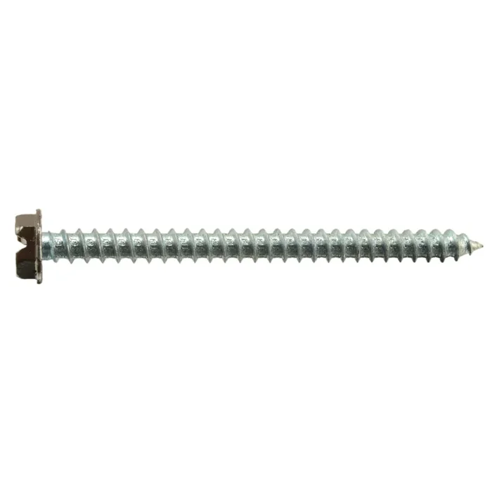 10 x 2-1/2″ Brown Painted Steel Slotted Hex Washer Head Sheet Metal Screws