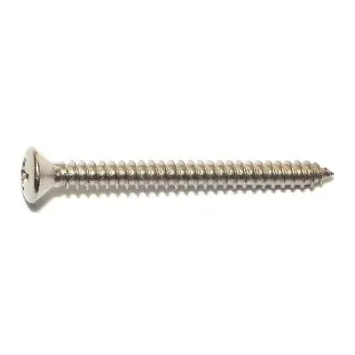 10 x 2″ 18-8 Stainless Steel Phillips Oval Head Sheet Metal Screws