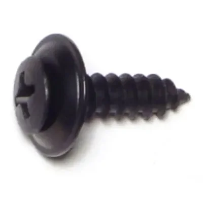 10 x 3/4″ Black Phosphate Steel Phillips Oval Trim Washer Head Sheet Metal Screws