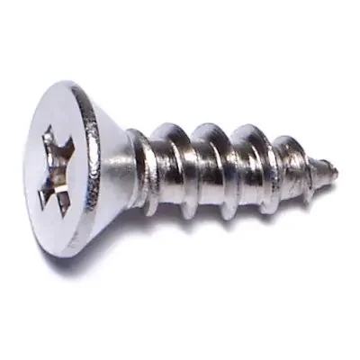 10 x 5/8″ 18-8 Stainless Steel Phillips Flat Head Sheet Metal Screws