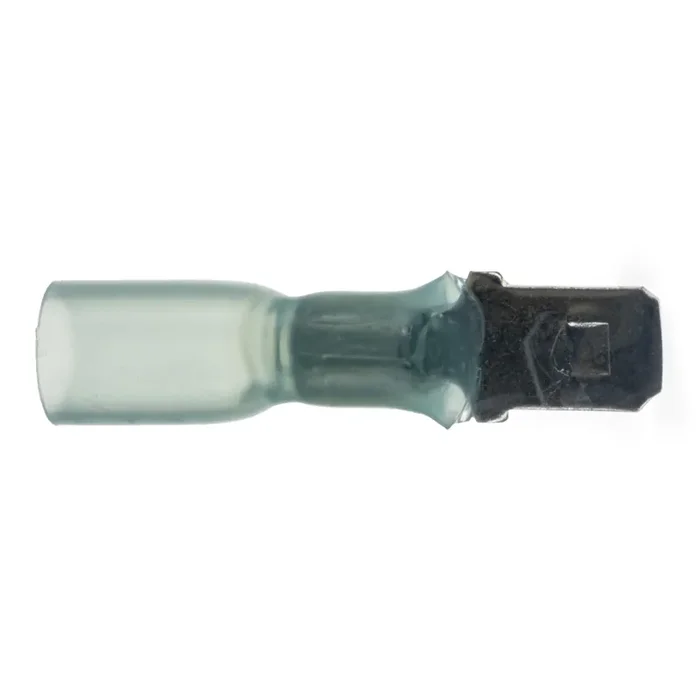 12 WG to 10 WG x 0.25″ x 1-1/4″ Insulated Heat Shrink Male Quick Disconnects