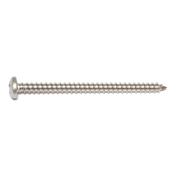12 x 3″ 18-8 Stainless Steel Phillips Pan Head Sheet Metal Screws