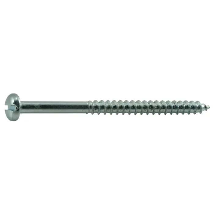 12 x 3″ Zinc Plated Steel Slotted Round Head Wood Screws