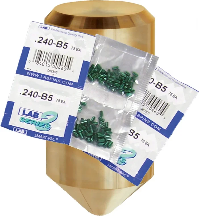 .120 Bottom Pin – Color-Coded Brass Alloy, Smart Pack 150 Pins