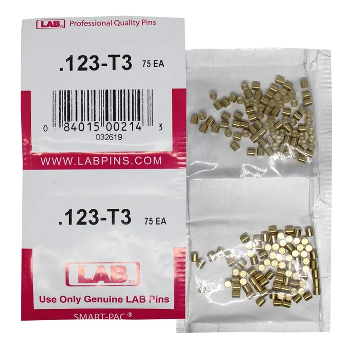 .123 Top Pin – Color-Coded Brass Alloy, Smart Pack of 150 Pins