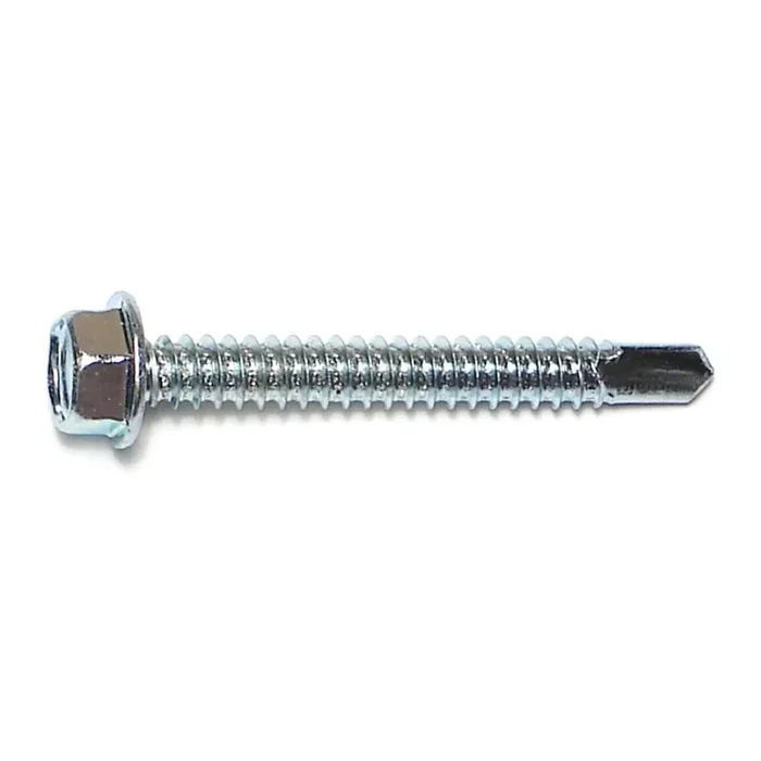 14-14 x 2″ Zinc Plated Steel Hex Washer Head Self-Drilling Screws