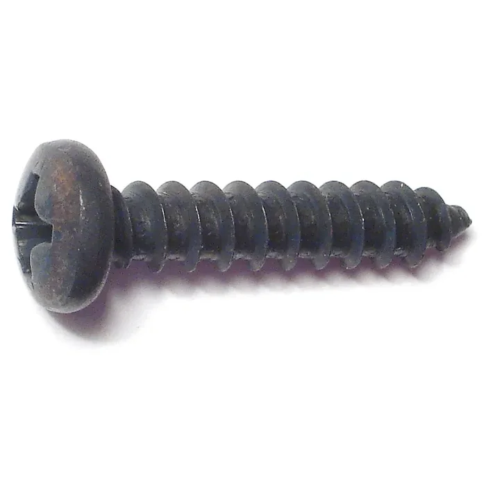 14 x 1-1/4″ Black Steel Phillips Pan Head Sheet Metal Screws