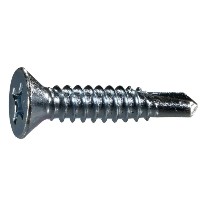 14 x 1-1/4″ Zinc Plated Steel Phillips Flat Head Self-Drilling Screws