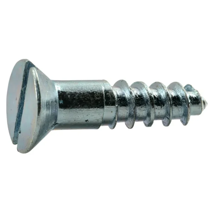 14 x 1″ Zinc Plated Steel Slotted Flat Head Wood Screws