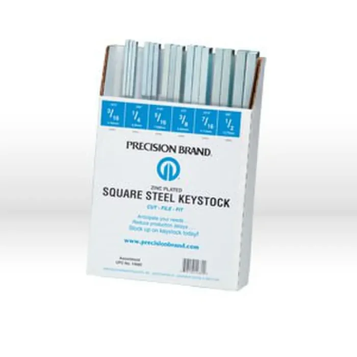 14680 Precision Square Keystock,32 Pc, Assortment Zinc Plated 12″
