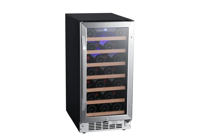 15 in. 30 Bottles Wine Cooler – EdgeStar Black/Stainless Steel