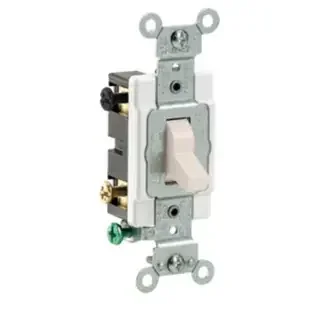 15A 3-Way Toggle Switch Commercial Spec Grade Leviton – Light Almond